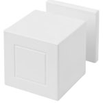Knopkruk SQUARE JB200PD ongeveerd op rozet mat Wit