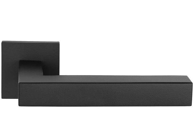 Deurklink SQUARE LSQI-G op rozet mat zwart