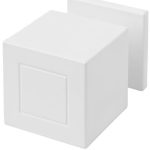 Voordeurknop SQUARE JB200V Vast op Rozet mat Wit