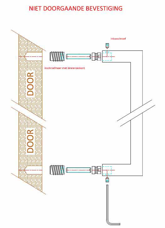 Deurgreep SQUARE JB320 NP 300 mm mat zwart - Afbeelding 3