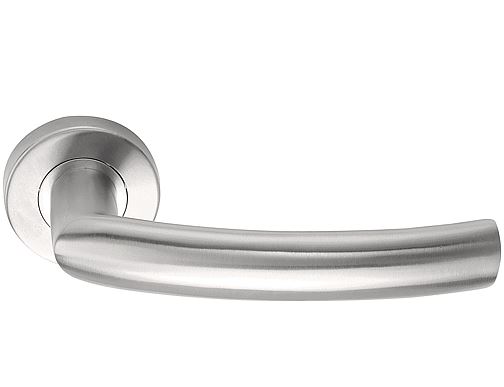 Deurklink BASICS LBXIV op ronde rozet mat rvs