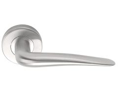 Deurklink BASICS LBXX op ronde rozet mat rvs