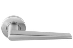 Deurklink BASICS LBXXI op ronde rozet mat rvs