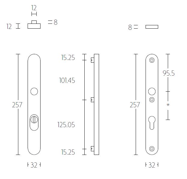Veiligheidsbeslag PC72 met kerntrek beveiliging BASICS LBSM-28KT kruk/kruk SKG3 rvs - Afbeelding 2