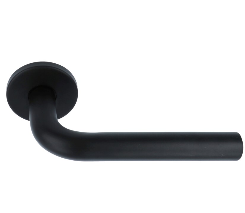 Deurklink Tim op ronde rozet mat zwart - Afbeelding 5