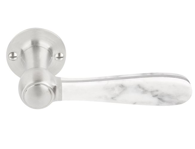 Deurklink BOSCO LZ100 op rozet mat rvs/marmer