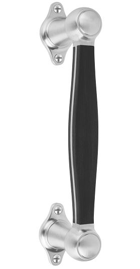 Deurgreep BOSCO LZ185 mat rvs/mat zwart