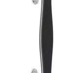 Deurgreep BOSCO LZ185 gepolijst rvs/mat zwart