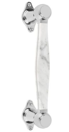 Deurgreep BOSCO LZ185 gepolijst rvs/marmer