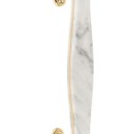 Deurgreep BOSCO LZ185 messing Ongelakt/marmer