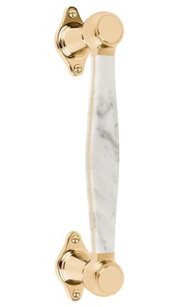 Deurgreep BOSCO LZ185 messing Ongelakt/marmer