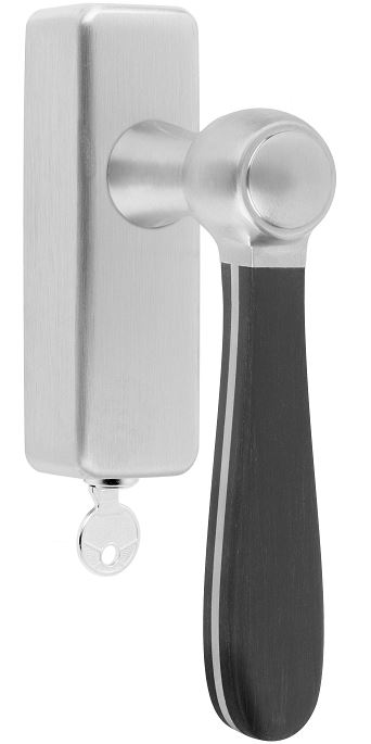 Draaikiepgarnituur BOSCO LZ100-DKLOCK mat rvs/mat zwart