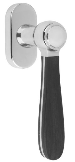 Draaikiepgarnituur BOSCO LZ100-DKO gepolijst rvs/mat zwart