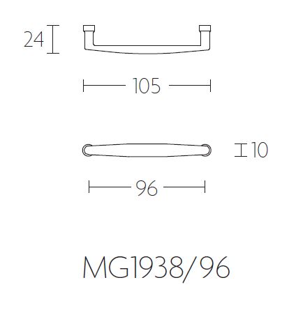 Meubelgreep Timeless MG1938-96 mat zwart 96 mm - Afbeelding 2