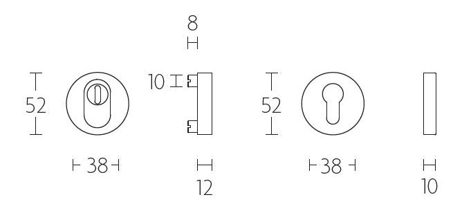 SKG3 Veiligheid-Rozet Met Kerntrekbeveiliging gepolijst rvs - Afbeelding 2