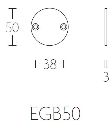 Blind Plaatje EDGY EGB50 mat zwart - Afbeelding 2