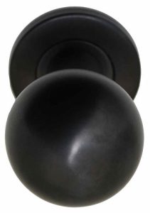 Voordeurknop BASIC LB501V Vast op Rozet PVD Gunmetal