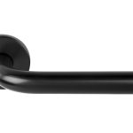 Deurklink BASIC LBIII-19 op ronde rozet PVD Gunmetal