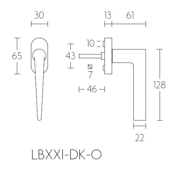 Draaikiepgarnituur BASICS LBXXIDK-O Rechts mat zwart - Afbeelding 2