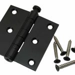 Kogellagerscharnier 76x76 mm rechte hoek zwart