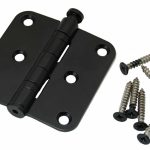 Kogellagerscharnier 76x76 mm Ronde hoek zwart