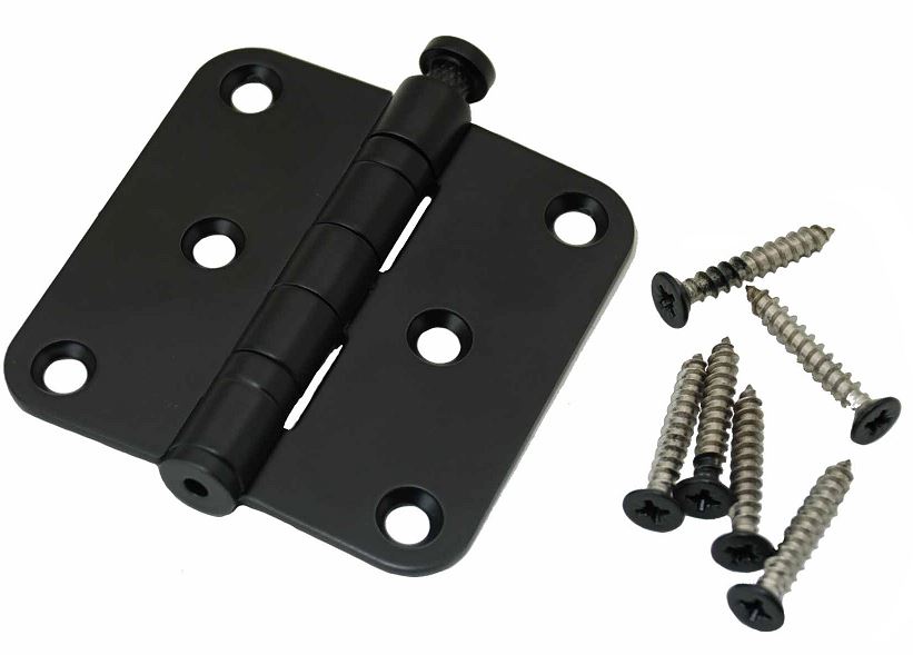 Kogellagerscharnier 76x76 mm Ronde hoek zwart