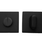 WC-sluiting Vierkant 8 mm mat zwart