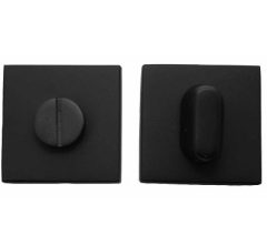 WC-sluiting Vierkant 8 mm mat zwart