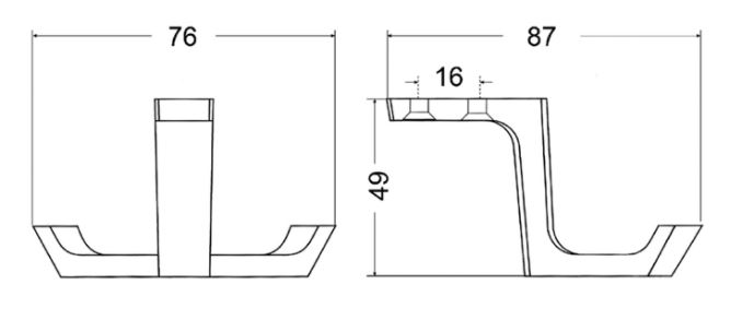 Starx jashaak plafondbevestiging, vast Aluminium F1 - Afbeelding 2