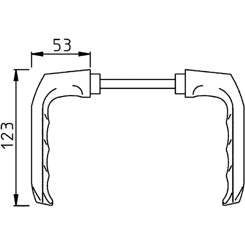 Deurklink aluminium Hoppe Londen Deurdikte 60 mm - Afbeelding 2