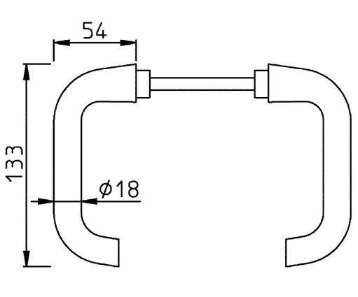 Deurklink Hoppe 138L Aluminium F1 - Afbeelding 2