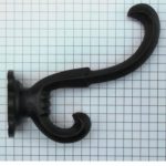 Kapstokhaak ijzer zwart 90 mm
