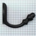 Kapstokhaak eikel ijzer zwart 70 mm