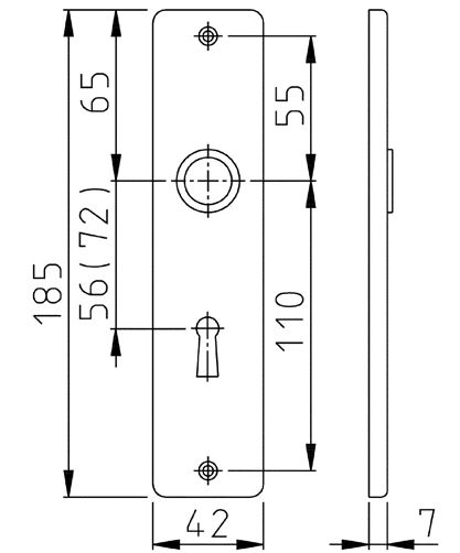 Hoppe Renovatieschild WC63/8 mm Aluminium F1 - Afbeelding 2