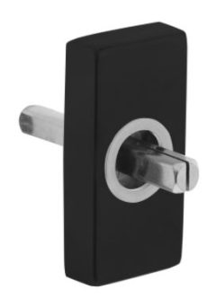 Intersteel Raamkruk basisplaat Rechthoekig hals Ø16mm rvs/mat zwart