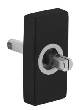 Intersteel Raamkruk basisplaat Rechthoekig hals Ø16mm rvs/mat zwart