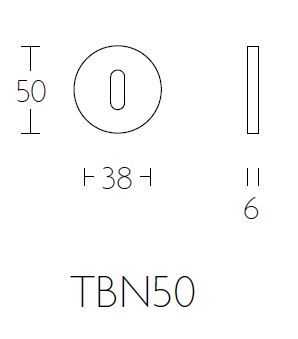 Sleutelplaatje FOLD TBN50 mat rvs - Afbeelding 2