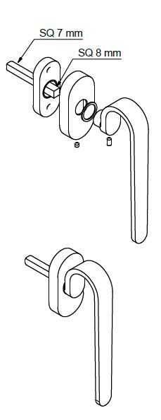 Draaikiepgarnituur FOLD TB110-DKO mat rvs - Afbeelding 3