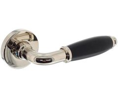 Intersteel deurklink Courgette Op Ronde Rozet nikkel/zwart