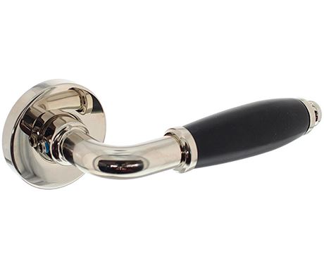 Intersteel deurklink Courgette Op Ronde Rozet nikkel/zwart