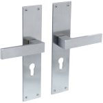 Intersteel deurklink Amsterdam met renovatieschild PC72 rvs