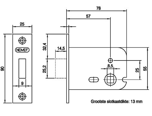 Nemef toilet-badkamer slot 404/52 - Afbeelding 2