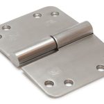 SKG3 Kogelstift paumelle Ronde hoek 125x89 mm Links rvs