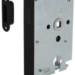 Intersteel Magneet Cilinder Dag en Nachtslot PC55 Met zwarte Voorplaat 20X175 mm