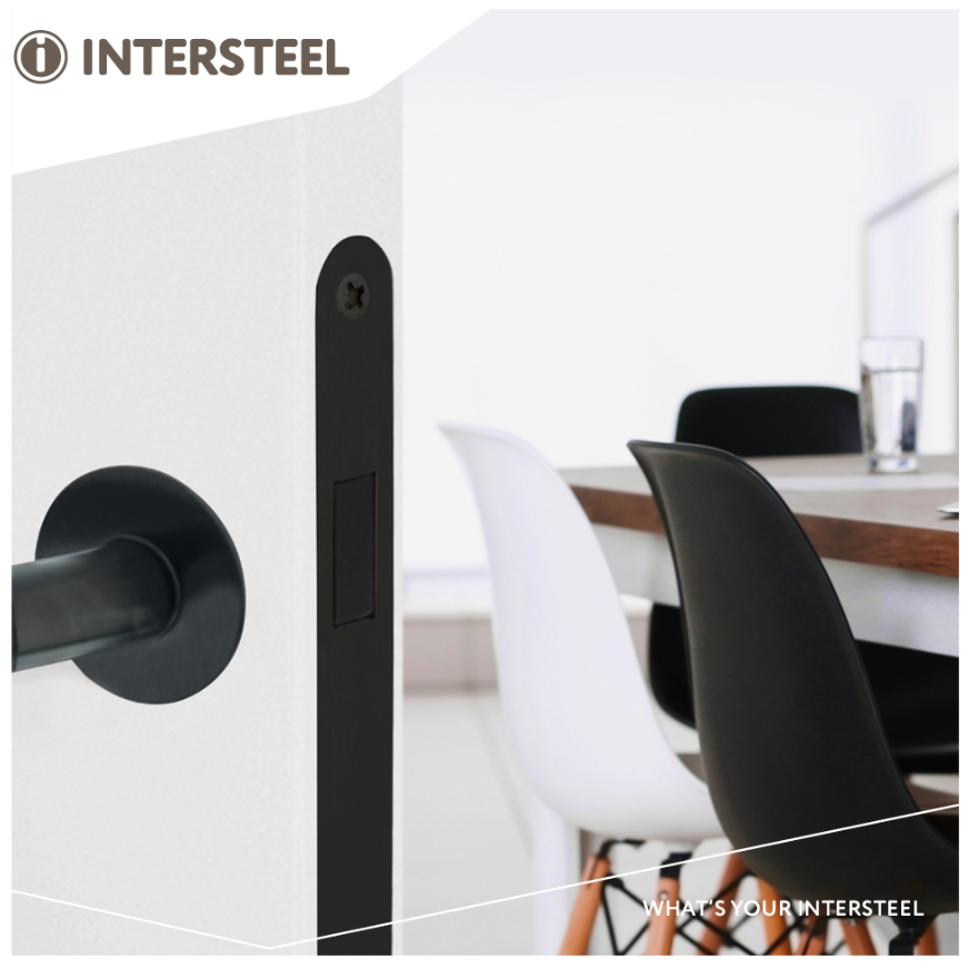 Intersteel Magneet Cilinder Dag en Nachtslot PC55 Met zwarte Voorplaat 20X175 mm - Afbeelding 4