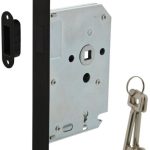 Intersteel Magneet Klavier Dag en Nachtslot SL56 Met zwarte Voorplaat 20X175 mm