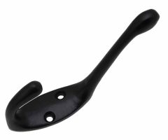 Kapstokhaak IJzer zwart 90 mm
