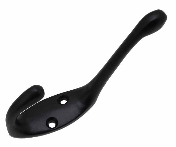 Kapstokhaak IJzer zwart 90 mm
