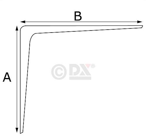 Plankdrager Aluminium zwart Gelakt 100x150 mm - Afbeelding 2