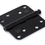 Kogellagerscharnier 89x89 mm Ronde Hoek rvs zwart Gelakt